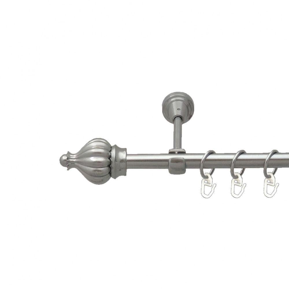 Карниз для штор Orvit Таджа однорядный гладкий 16 мм 300 см Нержавеющая сталь (5503063) Карниз для штор Orvit Таджа однорядный гладкий 16 мм 300 см Нержавеющая сталь (5503063)