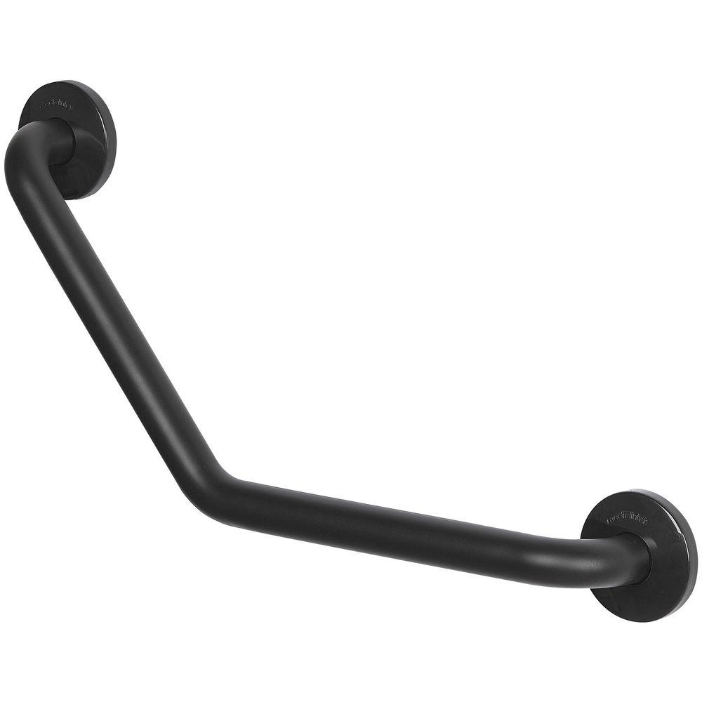 Поручень для ванны угловой Mediclinics из нержавеющей стали Черный матовый (BA2130B)