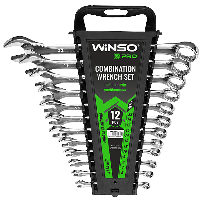 Набір ключів ріжково-накидних WINSO CrV 12 од. (900112)