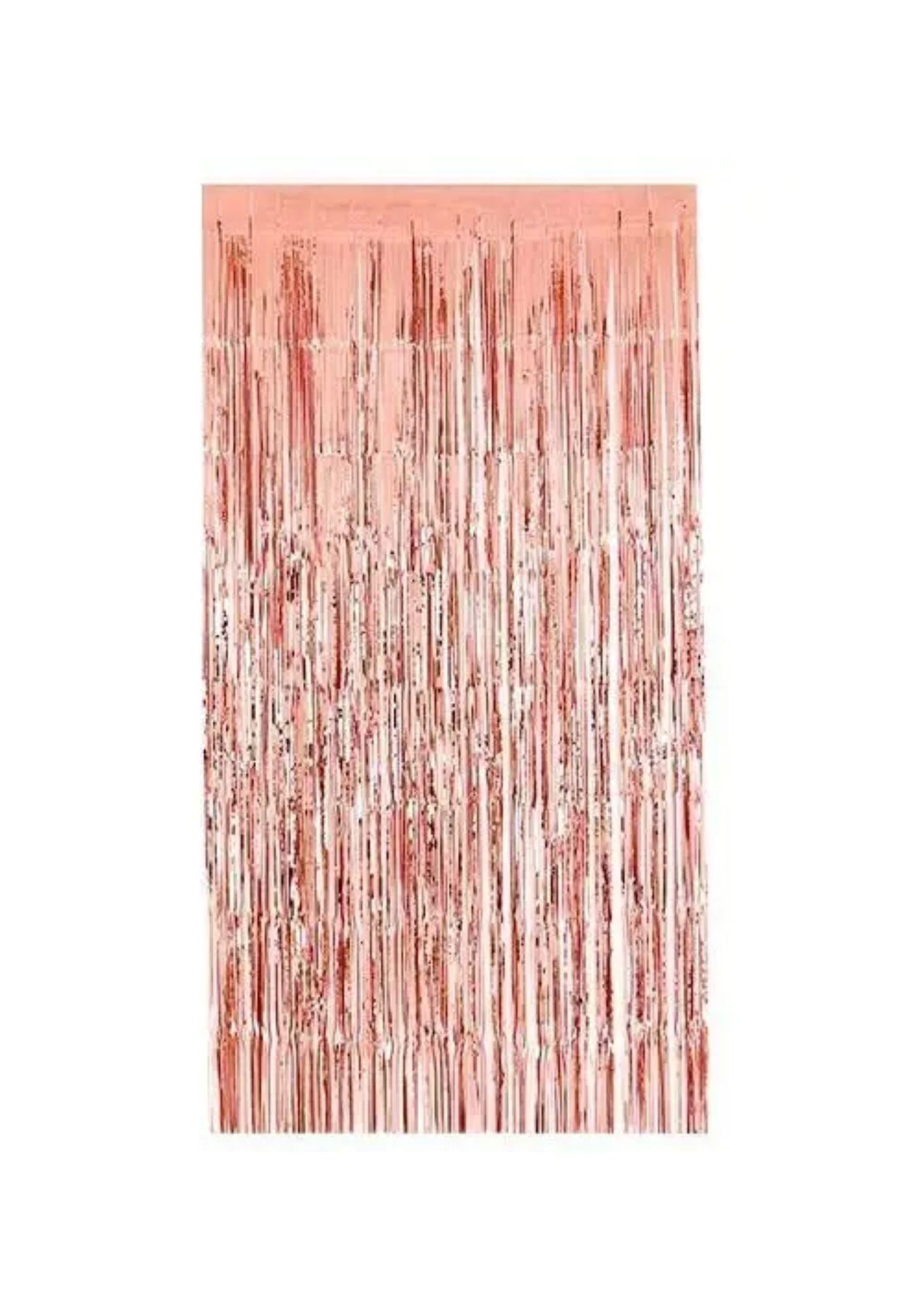 Шторка-дождик для фотозоны фольгированная блестящая Розовое золото (113)