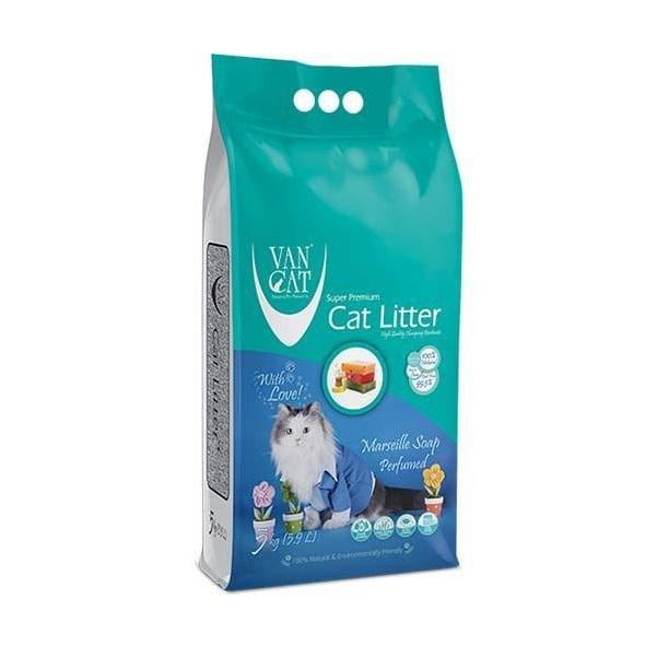 Наполнитель для кошачьего туалета Van Cat Super Premium Quality Marseille Soap бентонитовый комкующий 5 кг 6 л (70562)