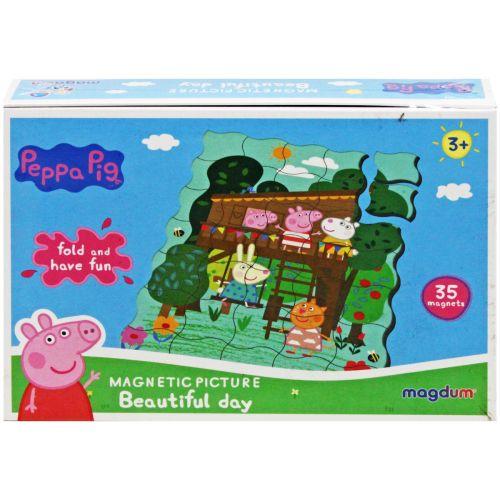 Пазл магнитный Magdum Прекрасный день Свинка Пеппа МЭ 5031-07 в коробке 35 элементов (4820215154734)