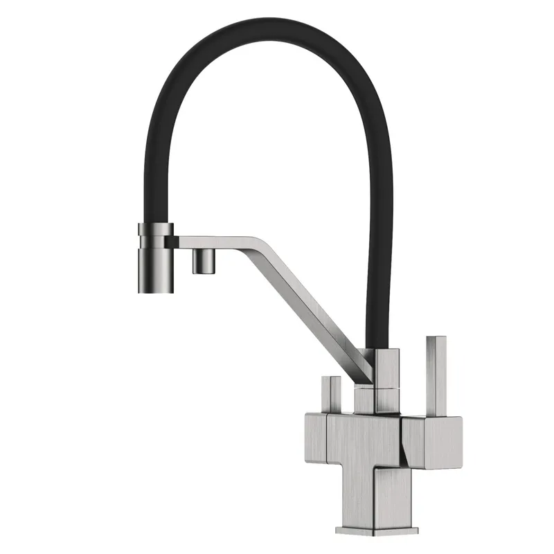 Смеситель для кухни KOER KB-72036-02 с выходом для питьевой воды Хром/Черный (KR5813) Смеситель для кухни KOER KB-72036-02 с выходом для питьевой воды Хром/Черный (KR5813)
