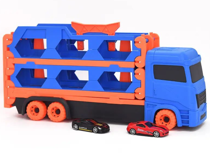 Игрушечный трейлер с машинками и трассой MH-156 трейлеравоз фура (2697092448)