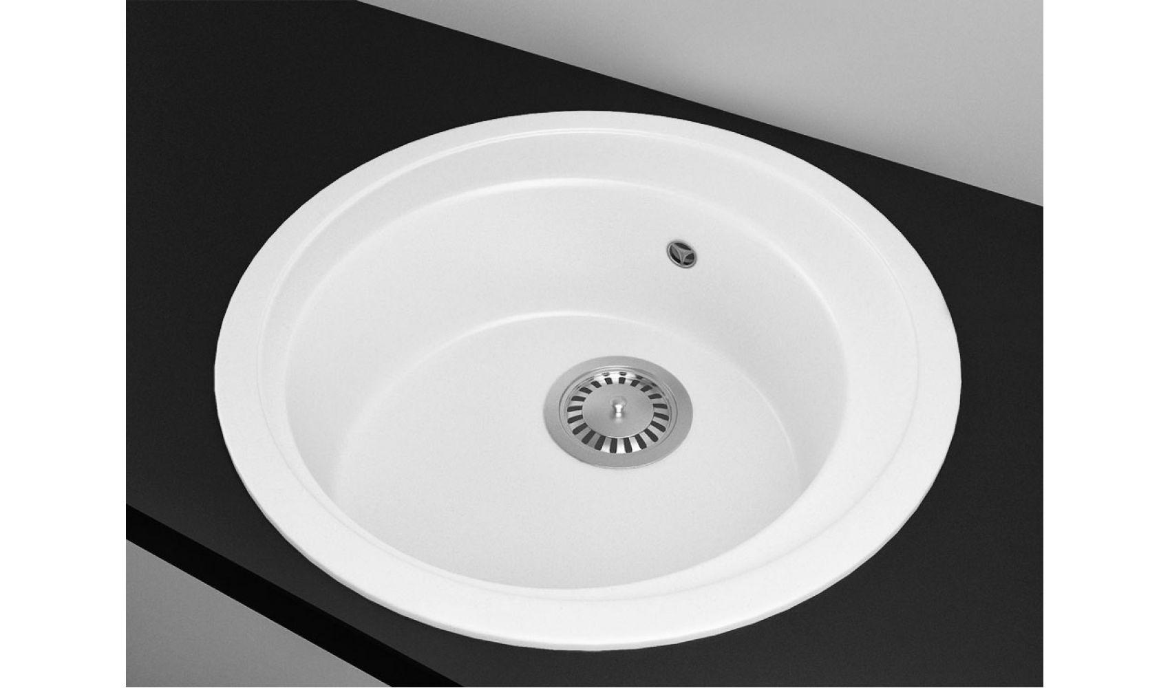 Кухонна мийка Lexona Blansh гранітна з краном Білий - фото 7