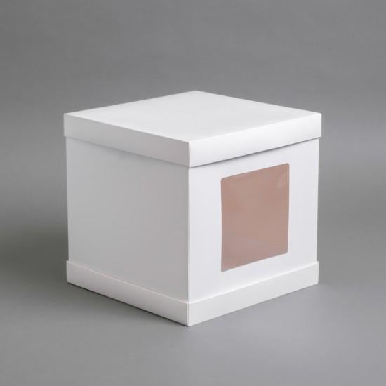 Коробка для тортов с окном 300x300x300 см Белый (13268)