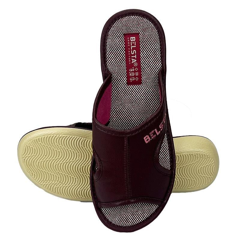 Тапочки комнатные женские эко-кожа 837 p. 36 23 см Бордовый