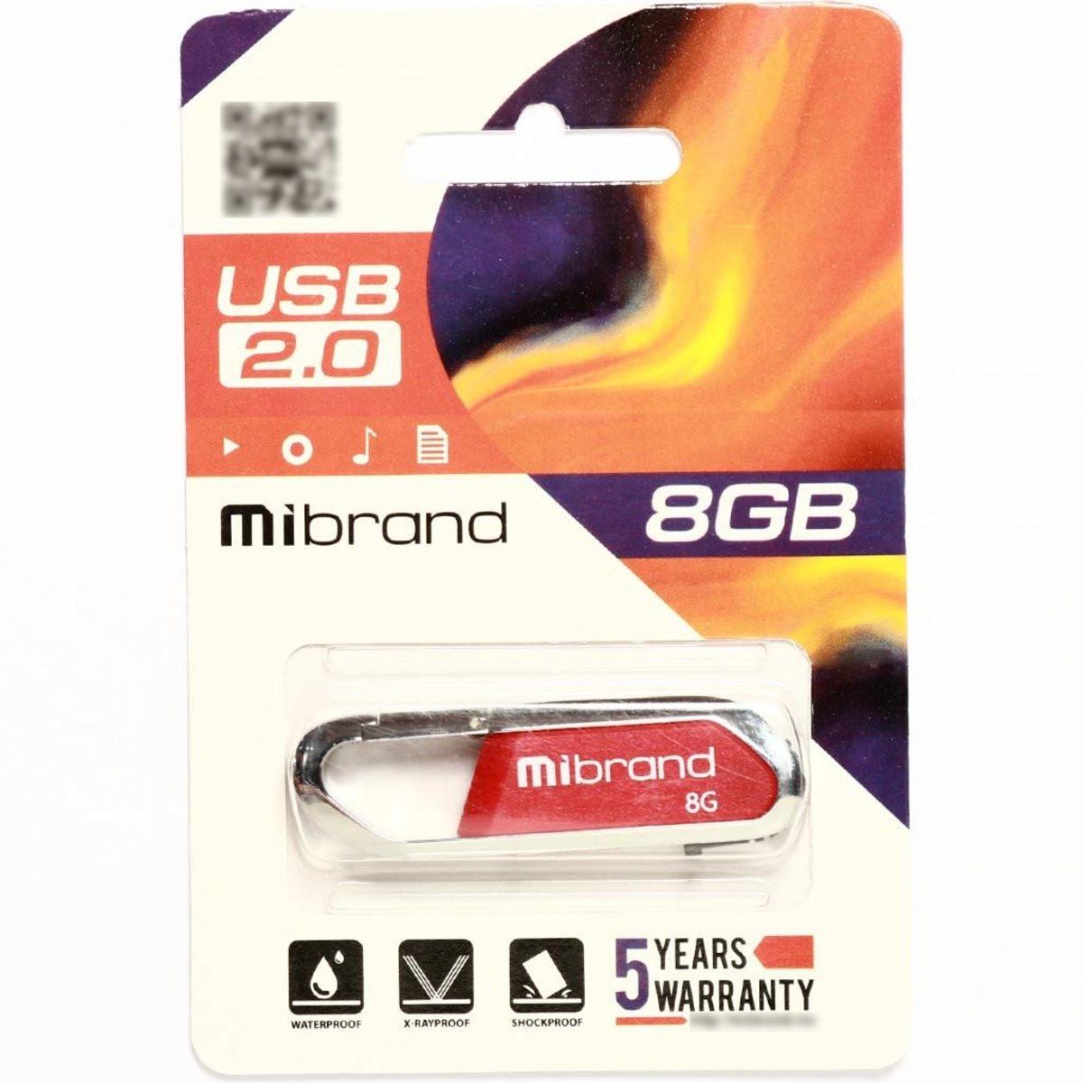 Flash Mibrand USB 2.0 Aligator 8Gb Dark Red (29caa1-15487) - фото 2