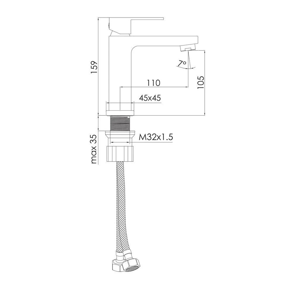Змішувач для умивальника Imprese KARLOV f03507610AA одноважільний Чорний (197550) - фото 2 Змішувач для умивальника Imprese KARLOV f03507610AA одноважільний Чорний (197550) - фото 2