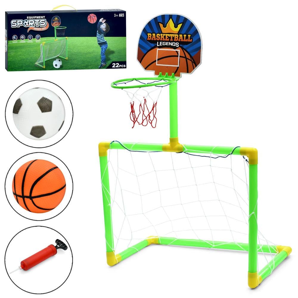 Футбольные ворота детские с баскетбольным кольцом/мячем/насосом (2656933744) - фото 9 Футбольные ворота детские с баскетбольным кольцом/мячем/насосом (2656933744) - фото 9