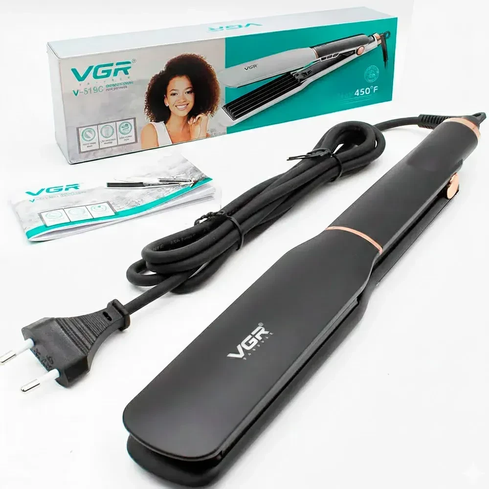 Плойка-гофре для волосся VGR V-519C з LED-дисплеєм 70 Вт (9097)