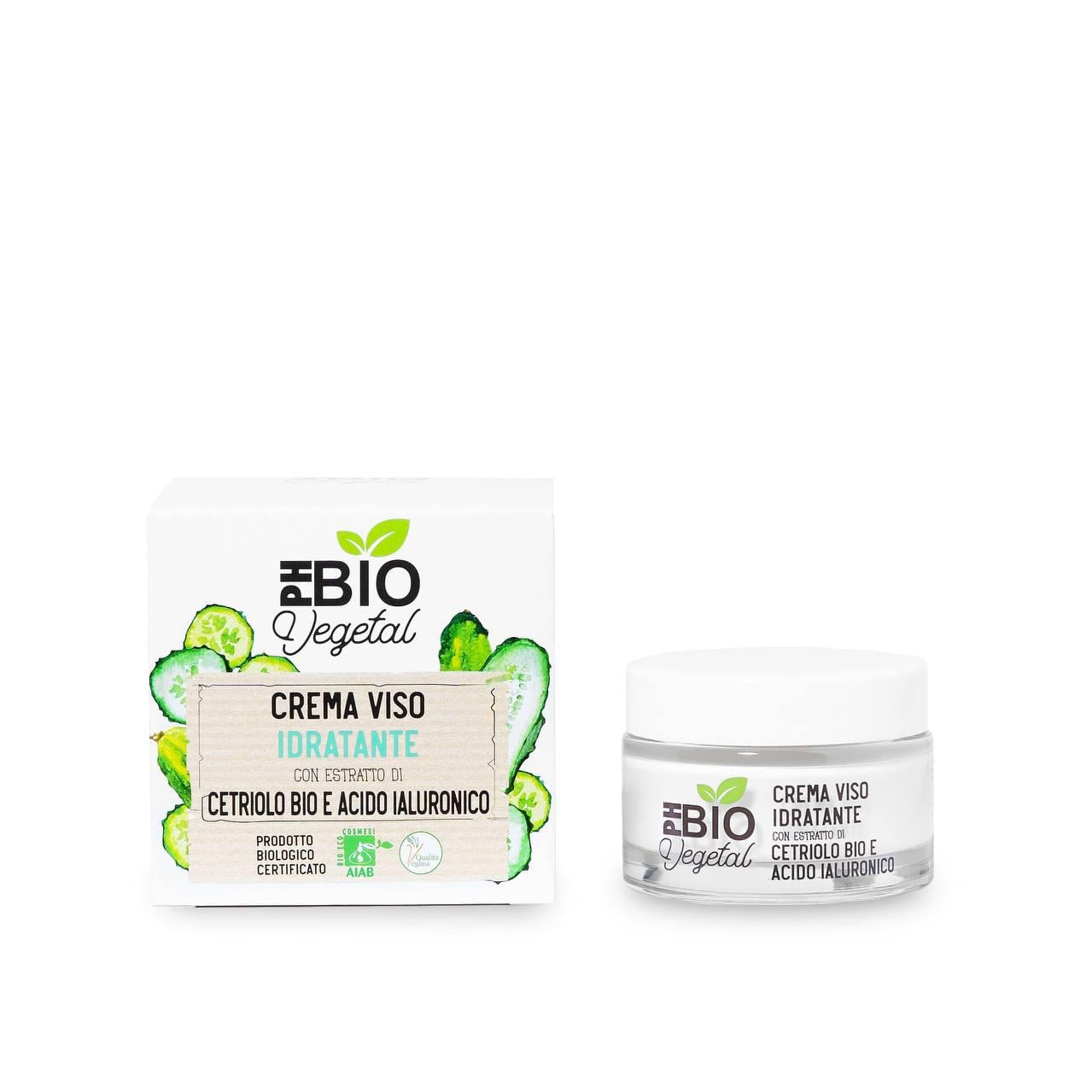 Крем для лица с органическим экстрактом огурца и гиалуроновой кислотой PH BIO Vegetal увлажняющий 50 мл