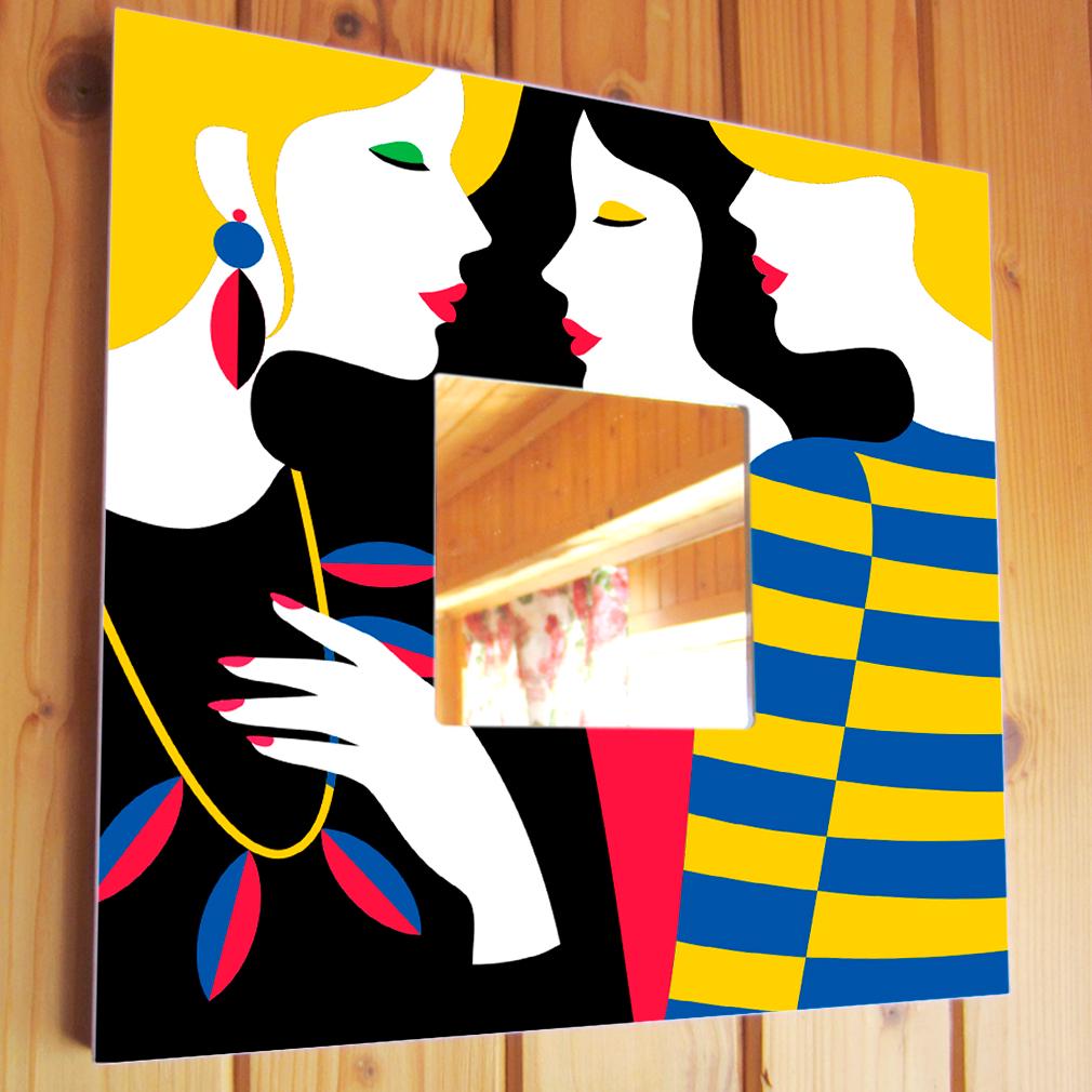 Зеркало декоративное Подружки 260х260 мм (M00594)