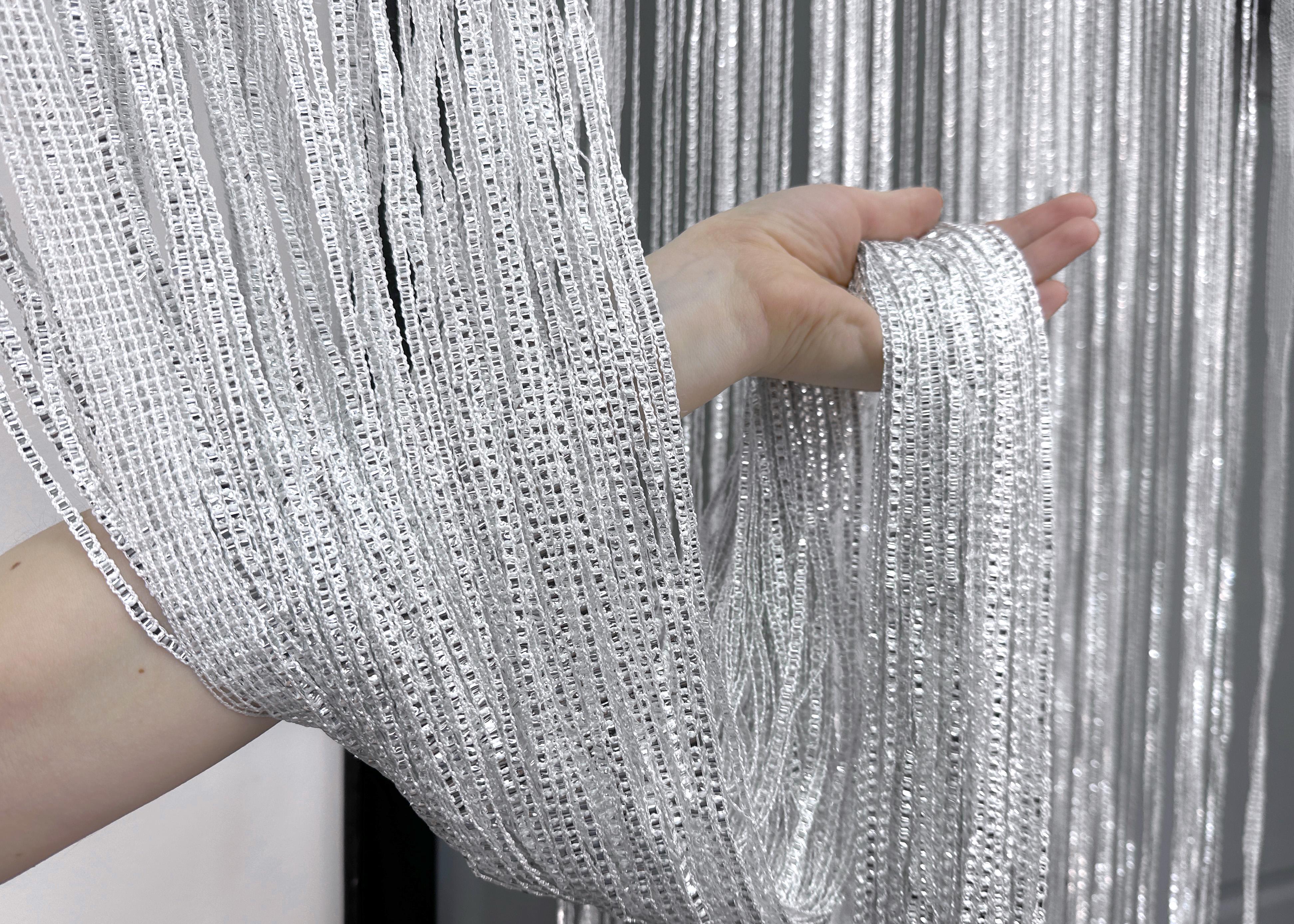 Шторы-нити Rovi Premium с люрексом 300х300 см Белый (61-114) - фото 5
