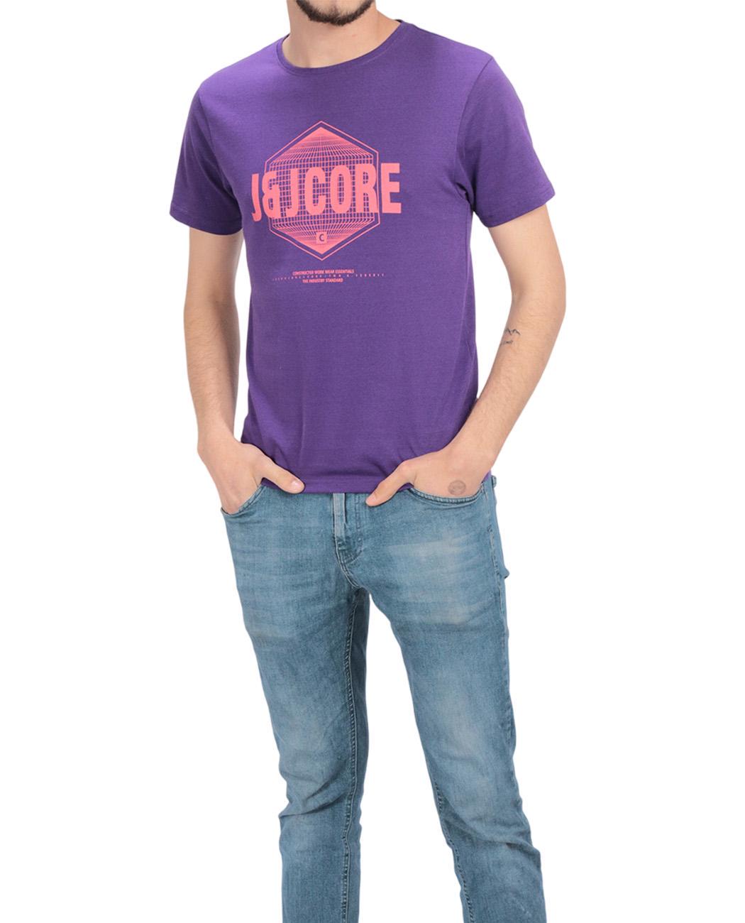 Футболка мужская Jack&Jones GMSJTH3168080 S Фиолетовый (5715306277449)