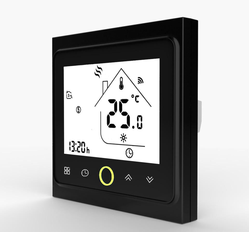 Програмований терморегулятор сенсорний з WiFi Castle TWE02 Чорний (PWT-002)