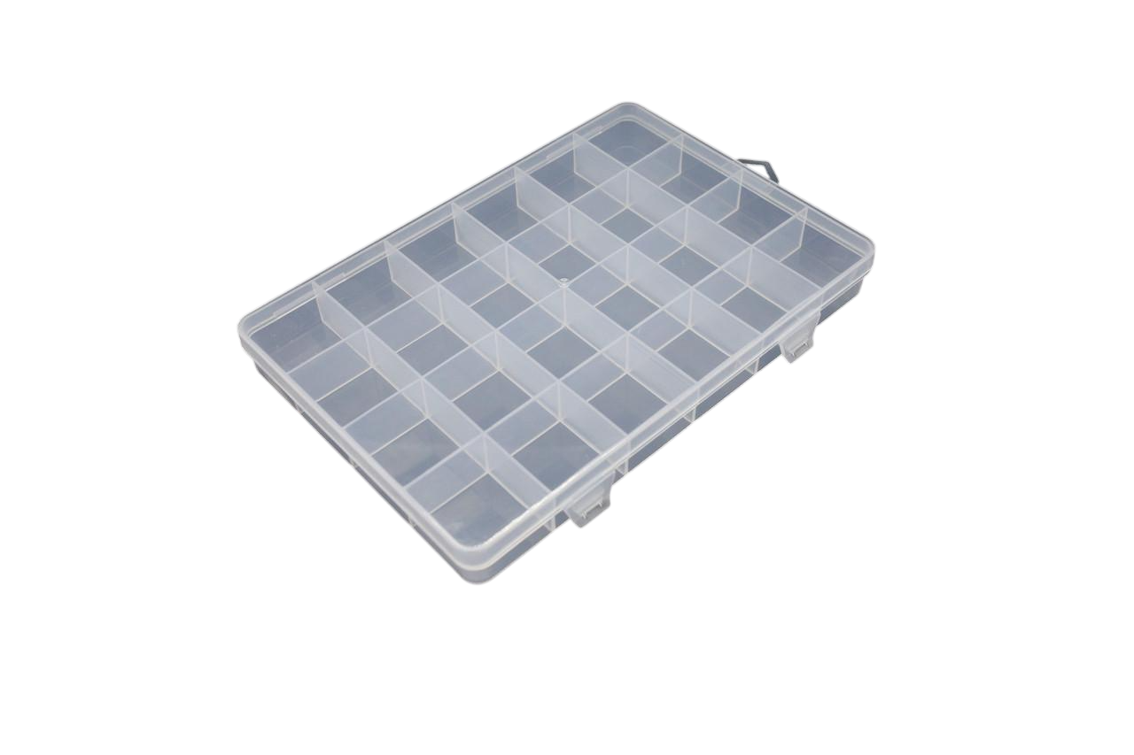 Органайзер пластиковий з відкидною кришкою 19,5х13,3х2,2 см Прозорий (BOX-39)