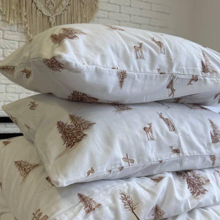 Комплект постельного белья Ell Home фланель на резинке двуспальная наволочка 50x70 см/70x70 см Альпийский лес (29337820) - фото 2 Комплект постельного белья Ell Home фланель на резинке двуспальная наволочка 50x70 см/70x70 см Альпийский лес (29337820) - фото 2