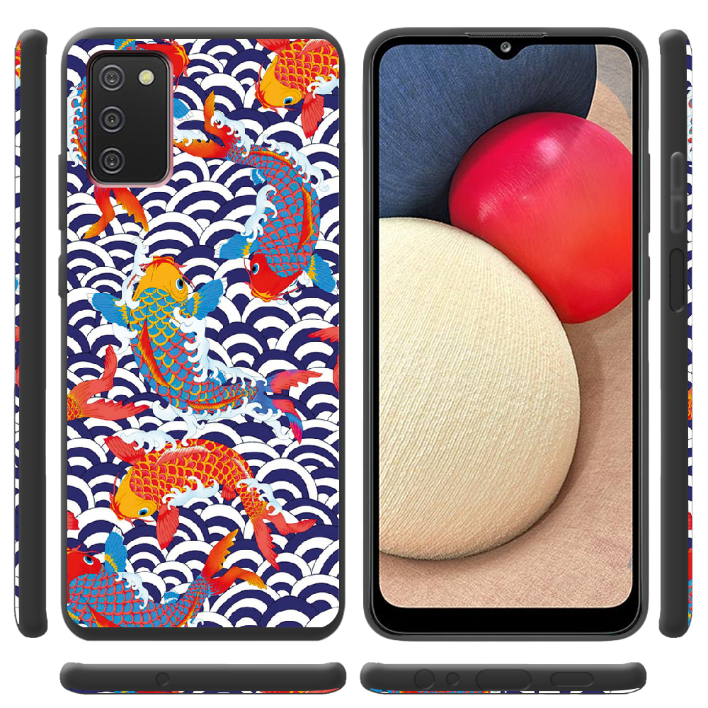 Чохол BoxFace Samsung Galaxy A03s (A037) Koi Fish Чорний силікон (43255-up2477-44047) - фото 2