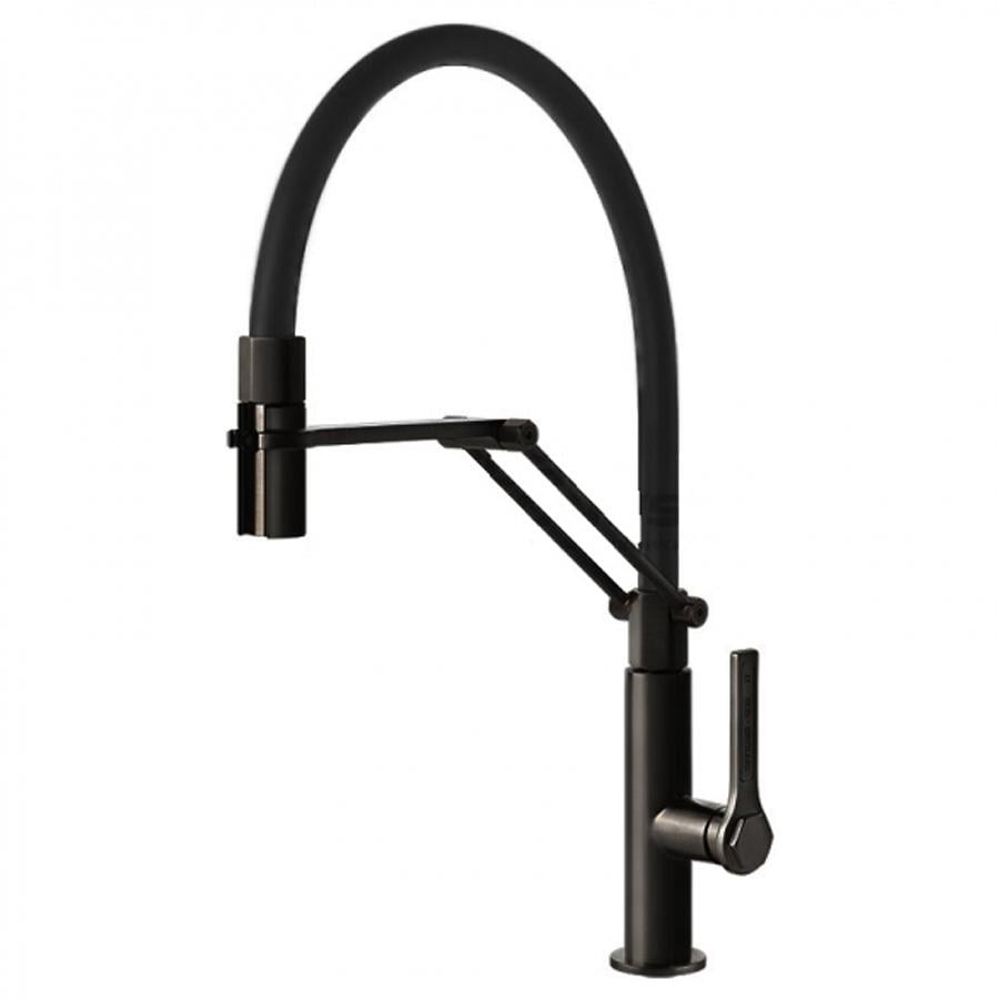 Смеситель для кухни GESSI Officine 60055707 с гибким изливом Черный (210254)