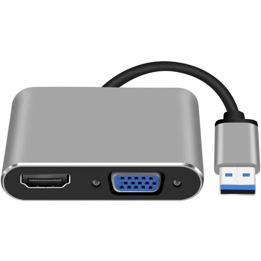 Переходник хаб USB 3,0 Addap MH-12 на 3 порта HDMI/VGA/USB 3,0 для передачи видео