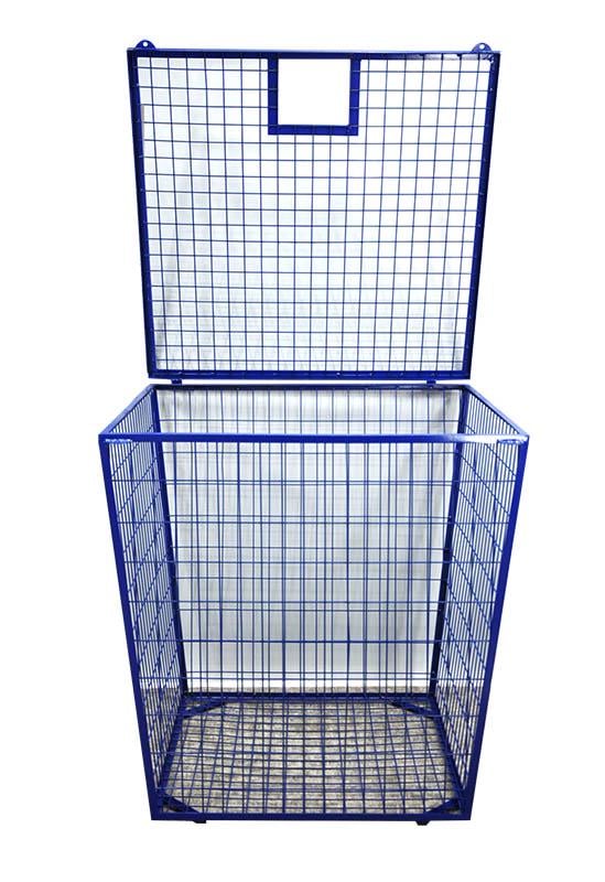 Контейнер OL492/1 для раздельного сбора пластика с крышкой 1000х1000х1000 мм