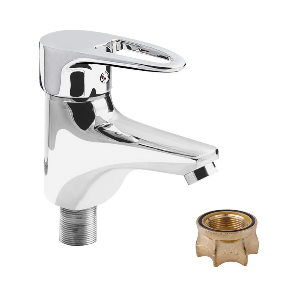 Змішувач для раковини з хромованим покриттям на гайці WAL ZIP1-A280