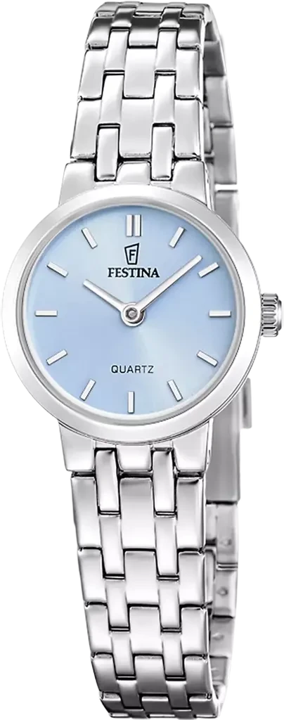 Наручные часы женские Festina F20746/3 Mademoiselle со стальным корпусом WR 50 м и голубым циферблатом Наручные часы женские Festina F20746/3 Mademoiselle со стальным корпусом WR 50 м и голубым циферблатом