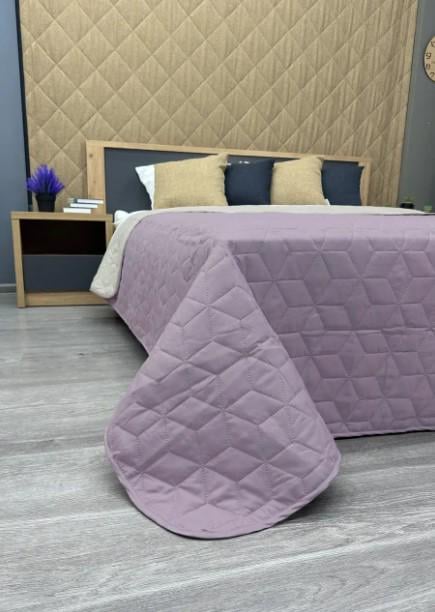 Покривало на ліжко/диван Decorator Microfiber Куб двостороннє 160х215 см Бузковий/Бежевий (85-121 1) - фото 2 Покривало на ліжко/диван Decorator Microfiber Куб двостороннє 160х215 см Бузковий/Бежевий (85-121 1) - фото 2
