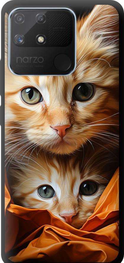Чехол на Realme Narzo 50A Котики 2 (5664b-2514-42517)