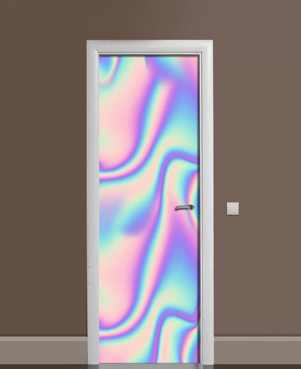 Наклейка 3D на дверь Zatarga Северное сияние виниловая 650х2000 мм