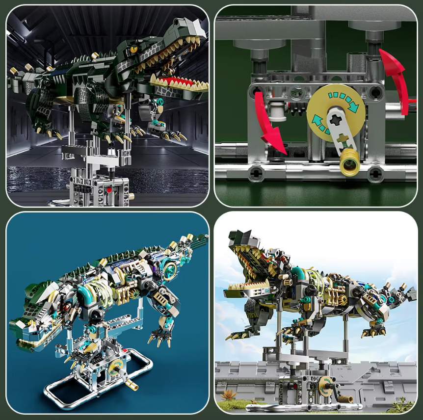 Конструктор детский MJI Крокодил механический двухсторонний 996 дет. (22792499) - фото 4 Конструктор детский MJI Крокодил механический двухсторонний 996 дет. (22792499) - фото 4