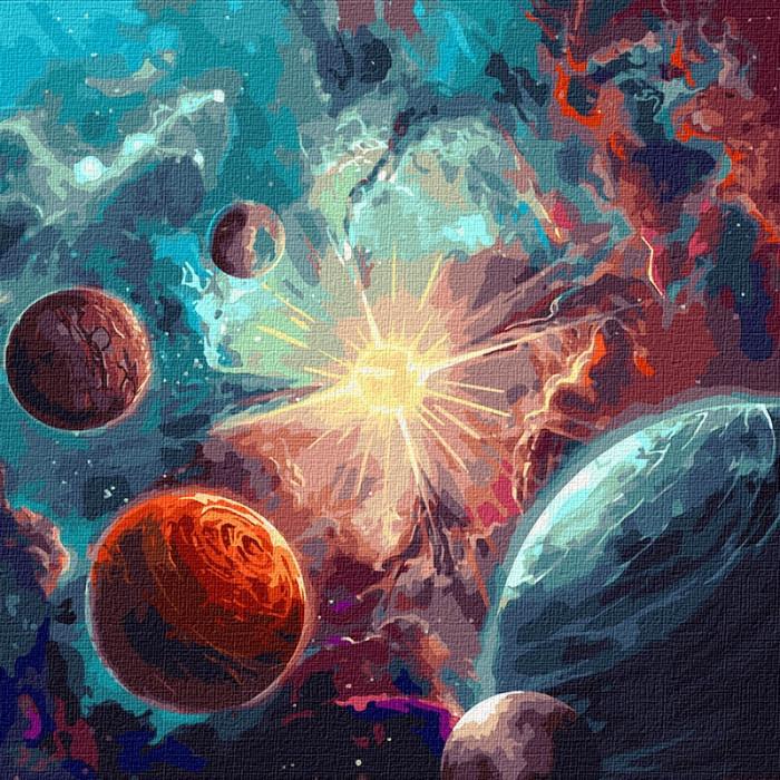 Картина за номерами Ідейка Навколо сонця 50x50 см (KHO9540)