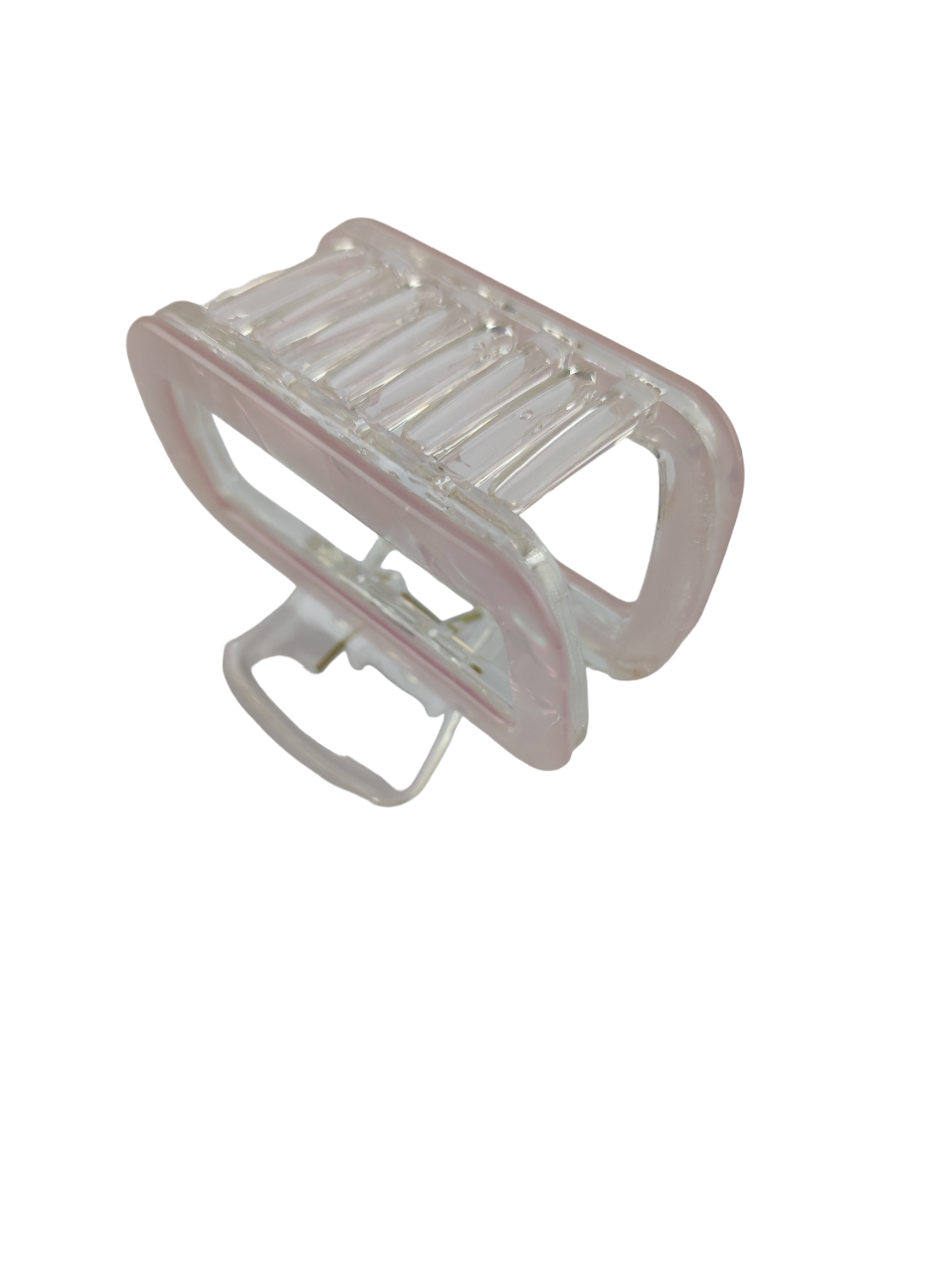 Крабик для волос квадратный 6 см Розовый (000058)