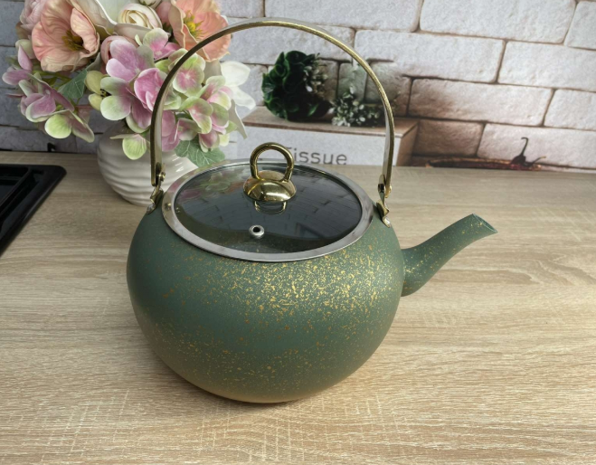 Чайник OMS з гранітним антипригарним покриттям з індукцією 3 л Зелений (8212-XL-yesil) - фото 2 Чайник OMS з гранітним антипригарним покриттям з індукцією 3 л Зелений (8212-XL-yesil) - фото 2