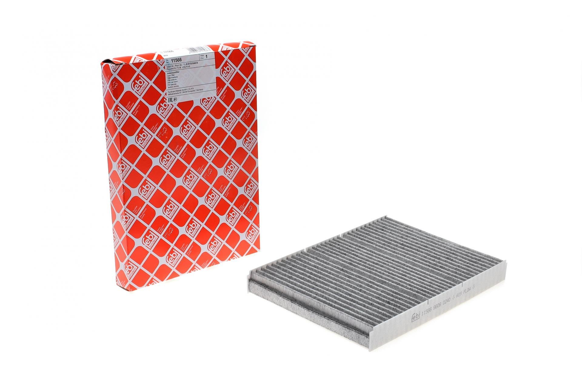 Фильтр салона FEBI BILSTEIN для VW Caddy II/Golf III/Skoda Octavia угольный (11566)