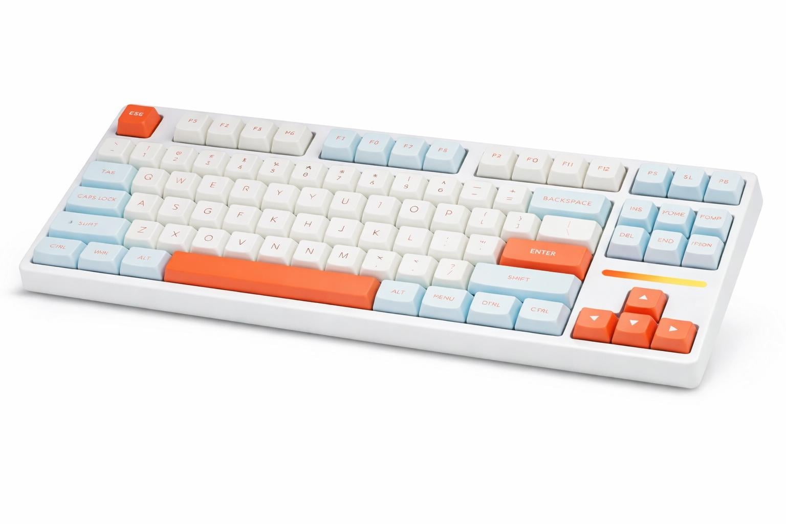 Клавиатура игровая VGN V87 беспроводная механическая с RGB подсветкой с поддержкой HOT-SWAP Orange/White (33272423) Клавиатура игровая VGN V87 беспроводная механическая с RGB подсветкой с поддержкой HOT-SWAP Orange/White (33272423)