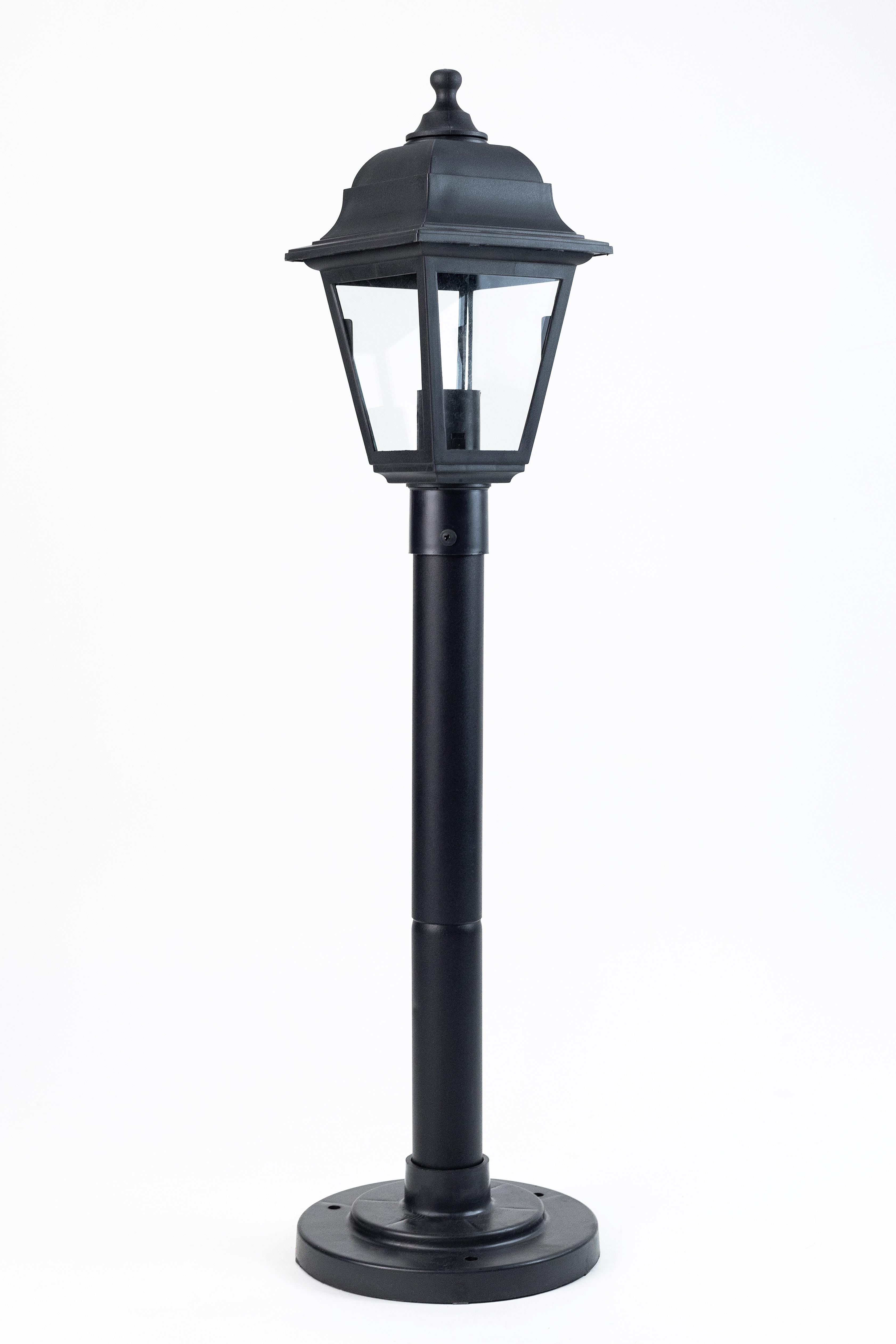 Світильник садово-парковий ТЄП Брі Ретро стовпчик з прозорим склом 0,8 м Чорний (7222116)