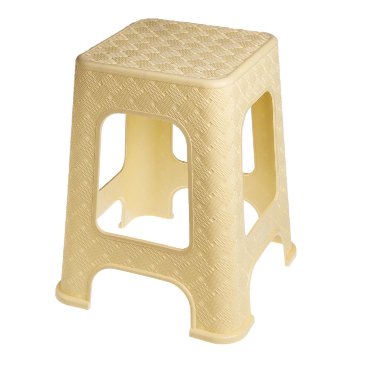 Табурет пластиковый LUX R-plastic Бежевый (2110611398) Табурет пластиковый LUX R-plastic Бежевый (2110611398)