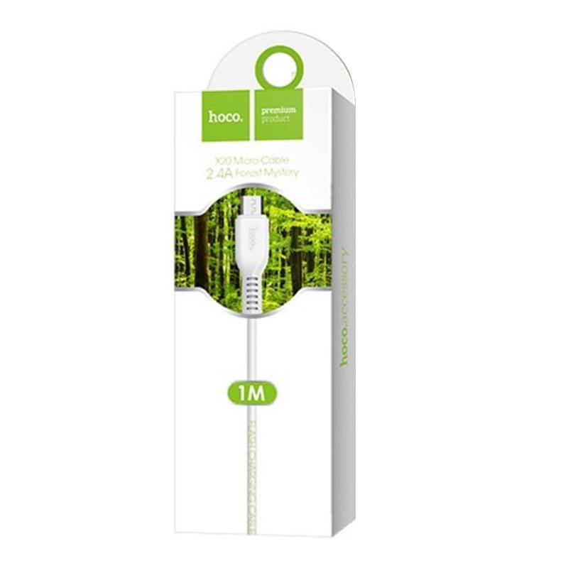 Кабель дата Hoco X20 Flash Micro USB 1 м White (00000030878_2) - фото 2