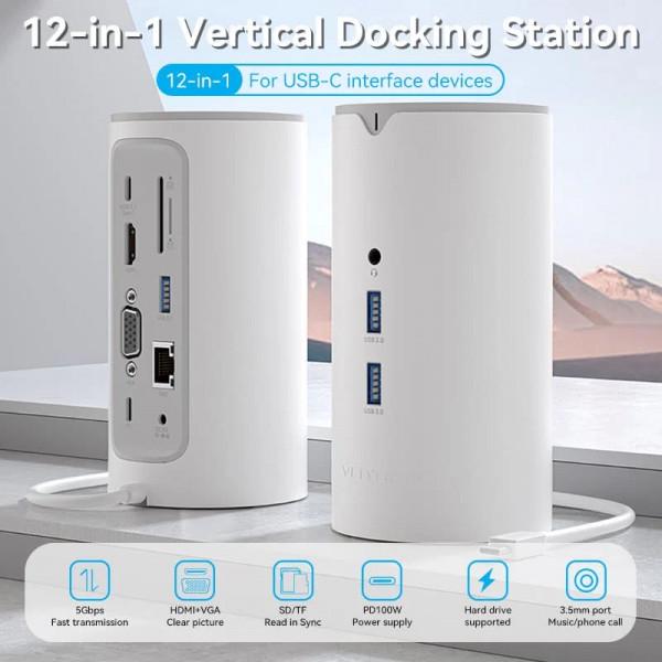 Док-станция Vention 12в1 100W (TPHWC-EU) - фото 5 Док-станция Vention 12в1 100W (TPHWC-EU) - фото 5