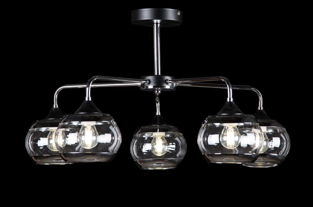 Люстра с плафонами Ray L3634/5 BK/CH (IR006337)