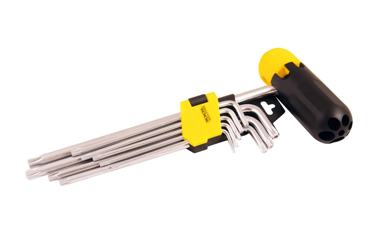 Ключи MasterTool TORX с держателем CrV T10-T50 90/227 мм 9 шт. (75-0962) Ключи MasterTool TORX с держателем CrV T10-T50 90/227 мм 9 шт. (75-0962)