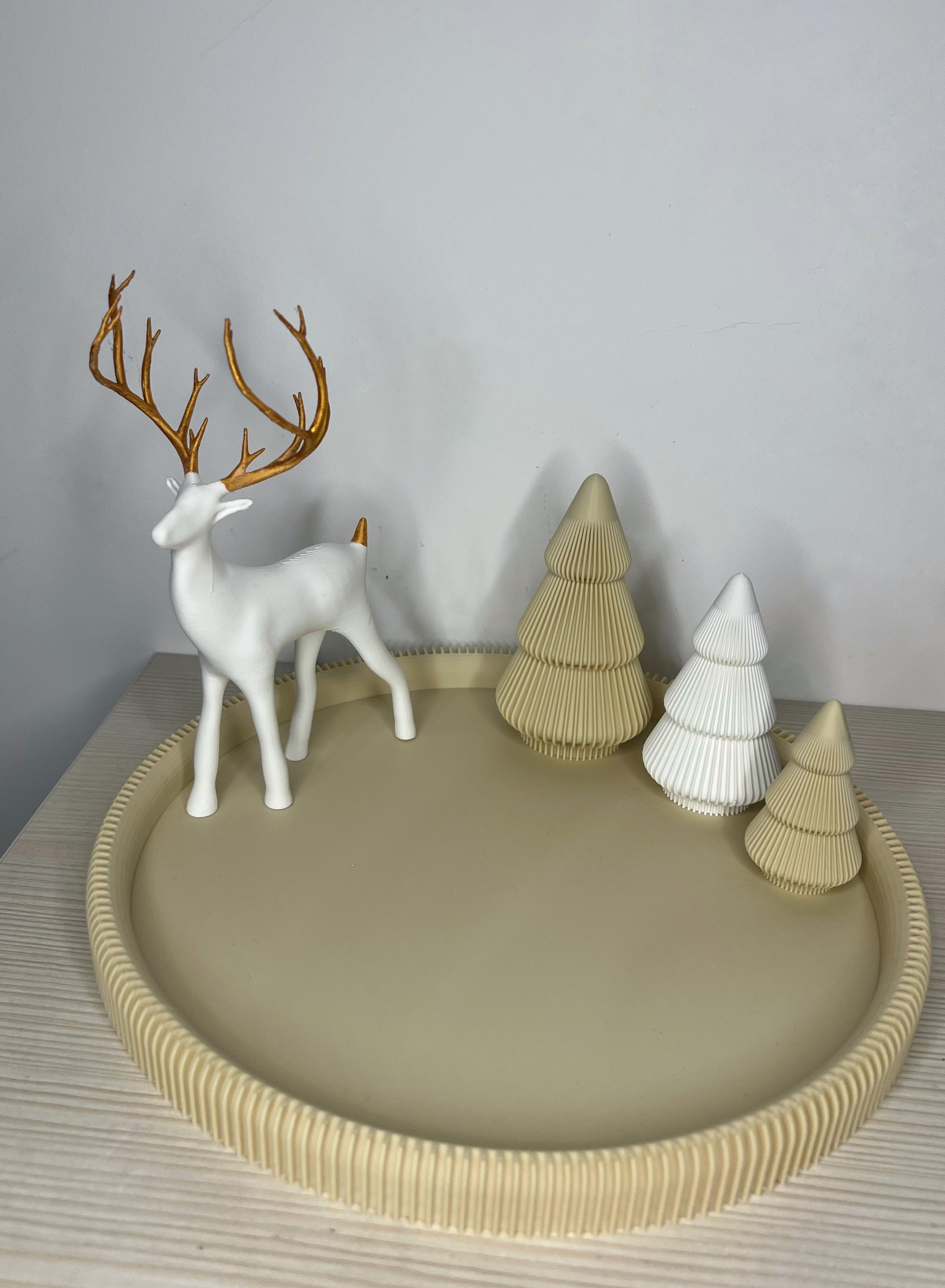 Новорічний Олень Білий з золотим (29877916) - фото 4 Новорічний Олень Білий з золотим (29877916) - фото 4