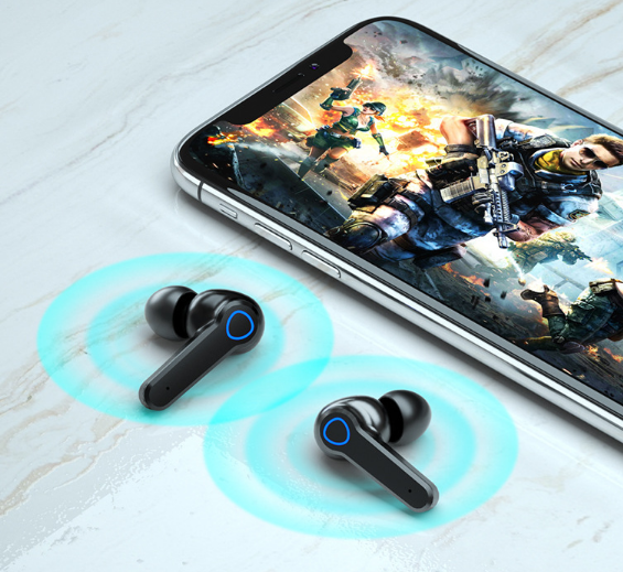 Навушники бездротові M19 TWS BT5.1 із сенсорним світлодіодним дисплеєм Black (1843) - фото 6 Навушники бездротові M19 TWS BT5.1 із сенсорним світлодіодним дисплеєм Black (1843) - фото 6