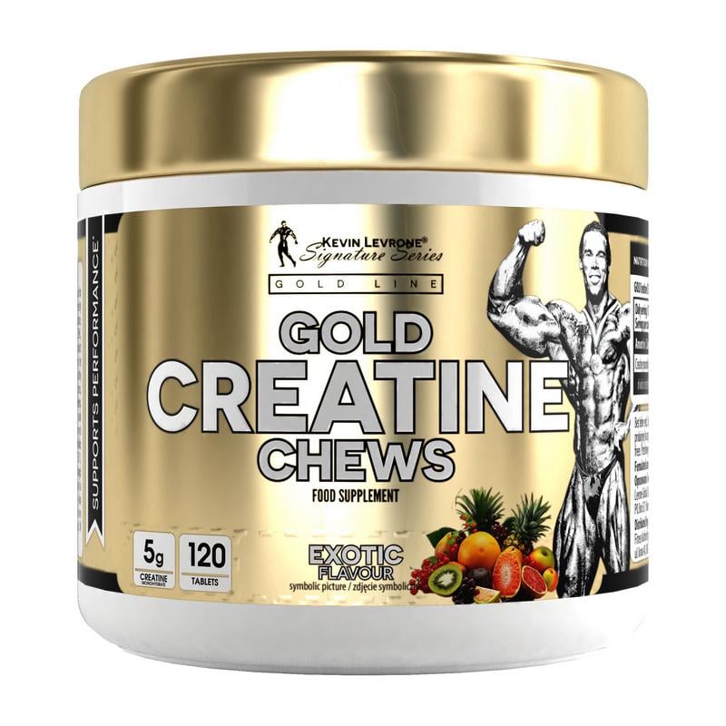 Креатин моногидрат жувальні таблетки Kevin Levrone Gold Creatine Chews 120 табл. Екзотик
