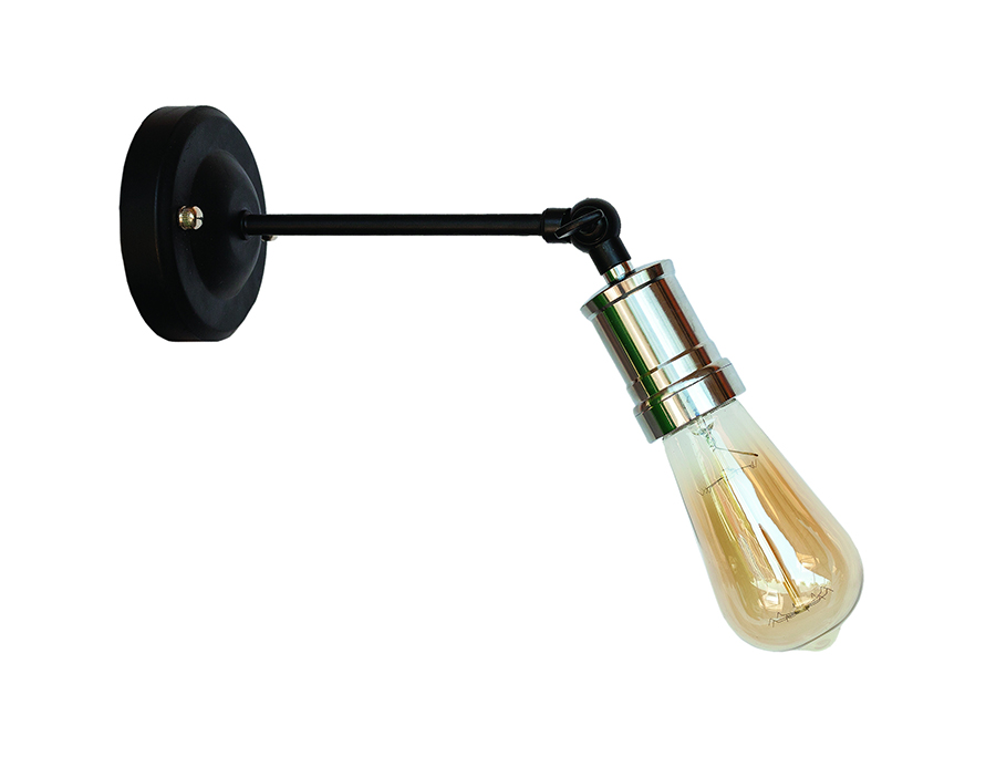 Бра Levistella Lofty подвижное с патроном AMP20 Черный/Хром (1963530370)