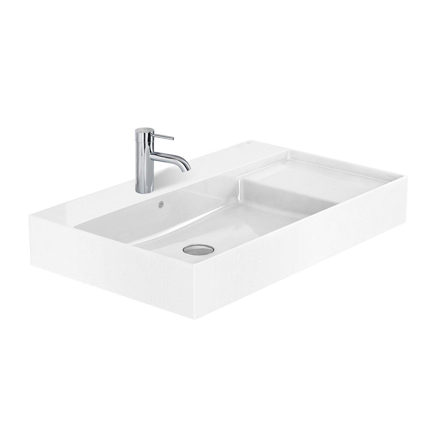 Умывальник подвесной ROCA Inspira A32752B000 800x490x120 мм Белый (200052) - фото 2 Умывальник подвесной ROCA Inspira A32752B000 800x490x120 мм Белый (200052) - фото 2