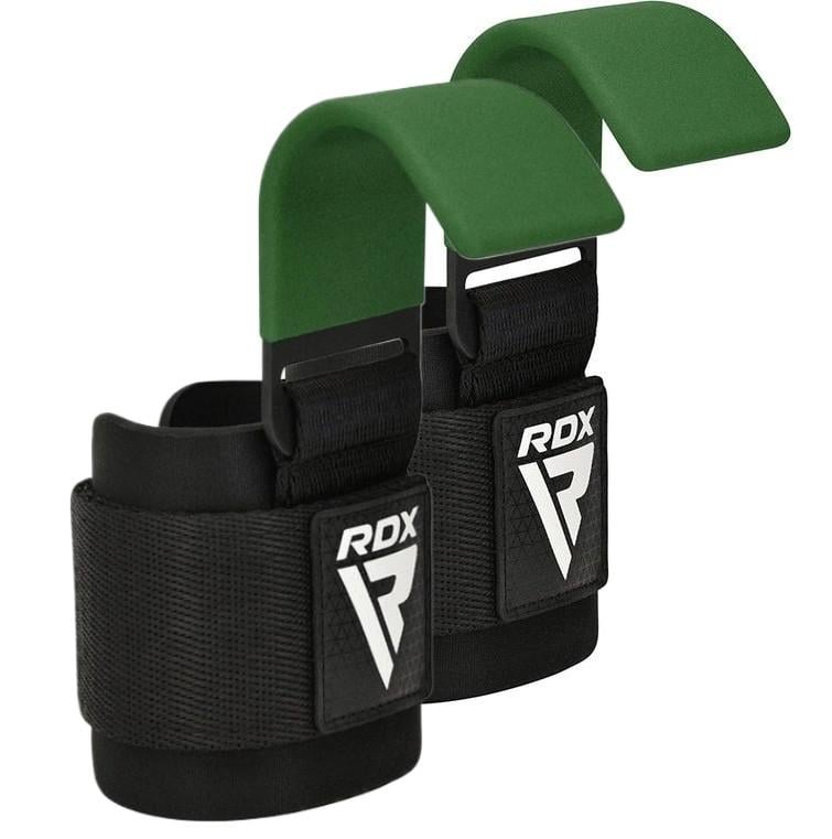 Крюки для тяги на запястья RDX W5 Gym Hook Strap Plus Army Green (WAN-W5AG+)