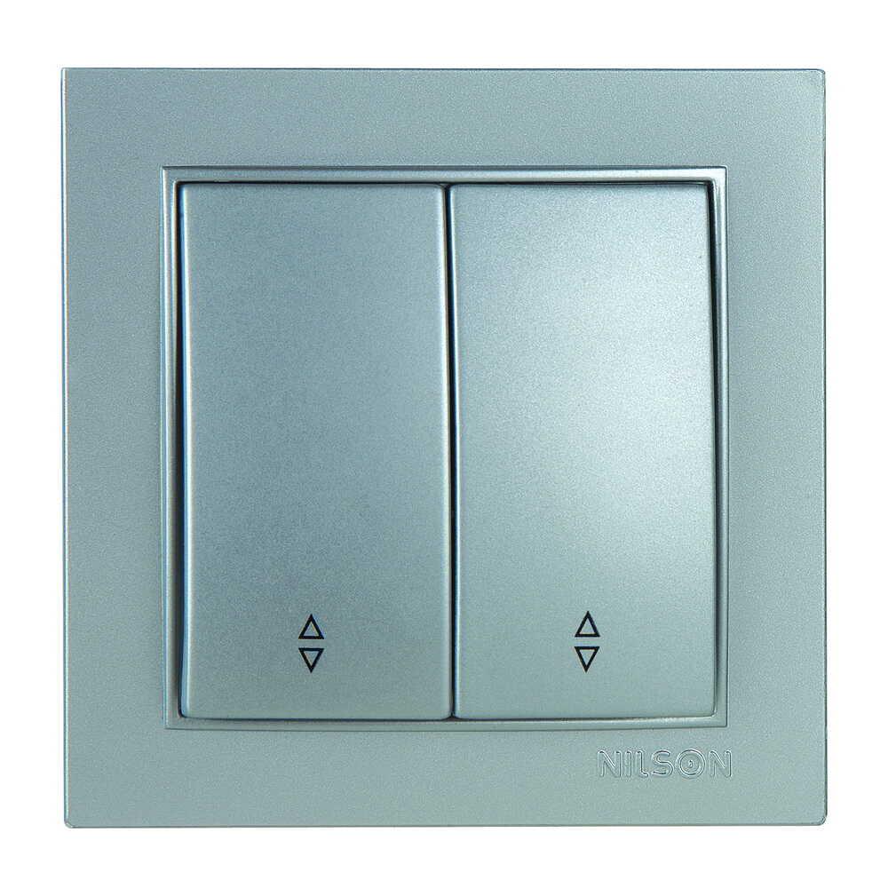 Вимикач Nilson Thor прохідний Срібний (27131009)